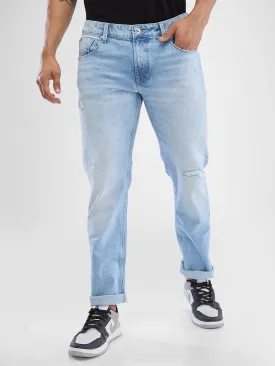 Spykar Light Blue Regular Jeans For Men