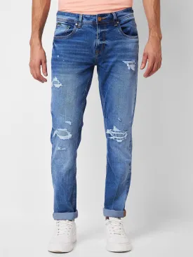 Spykar Low Rise Skinny Fit Blue Jeans For Men