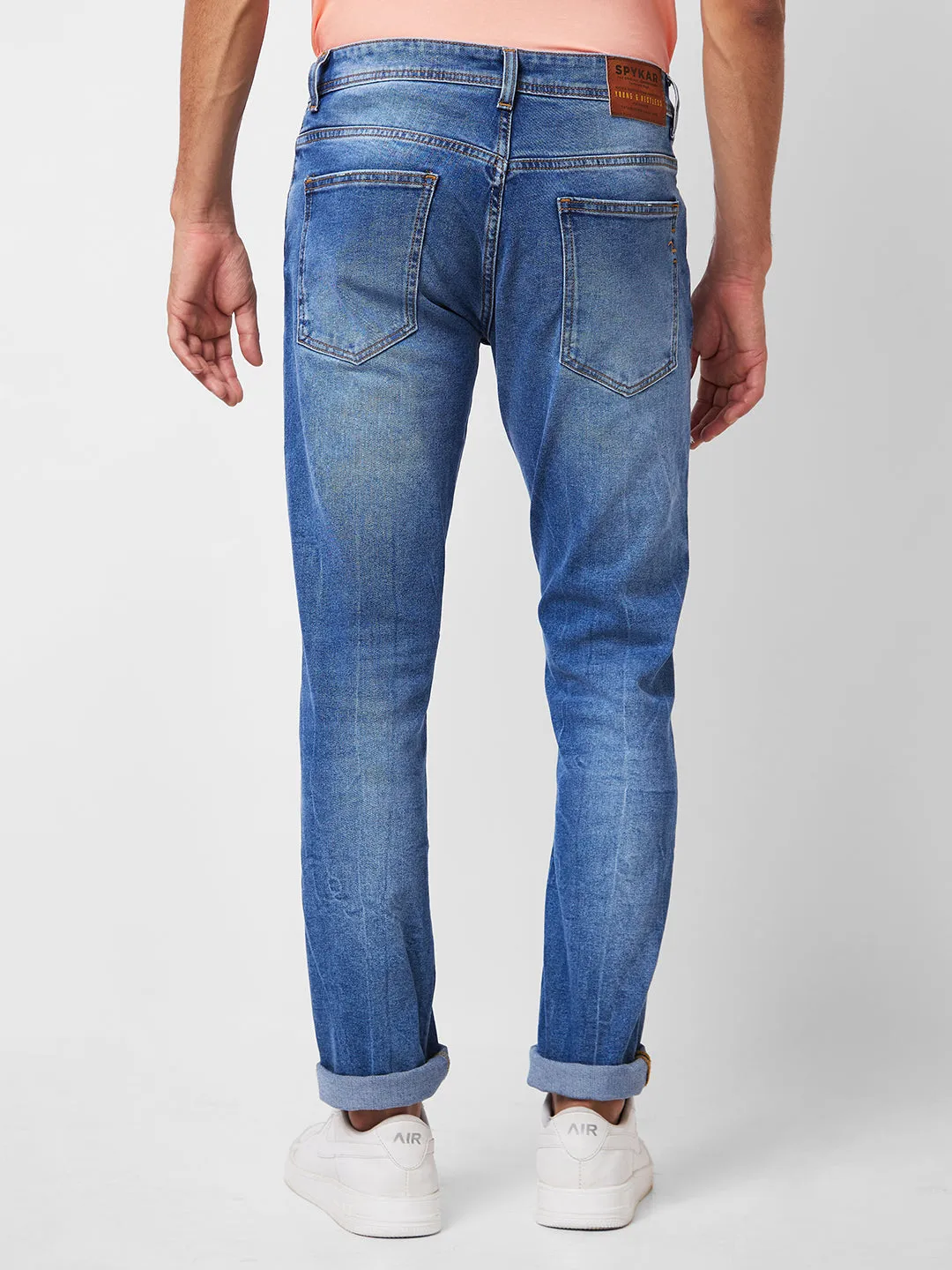 Spykar Low Rise Skinny Fit Blue Jeans For Men