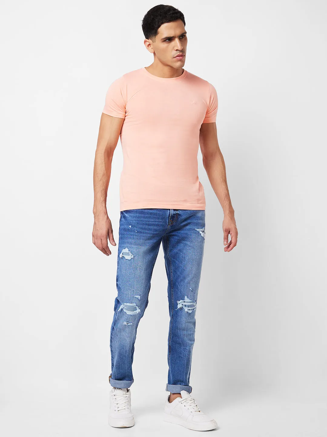 Spykar Low Rise Skinny Fit Blue Jeans For Men