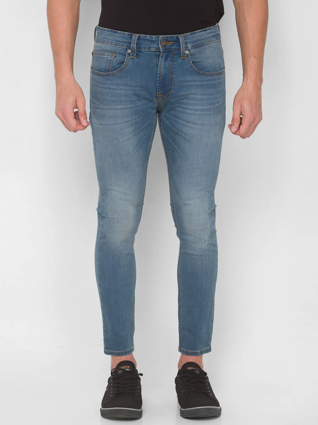 Spykar Men Vintage Blue Slim Fit Mid-Rise Jeans (Kano)