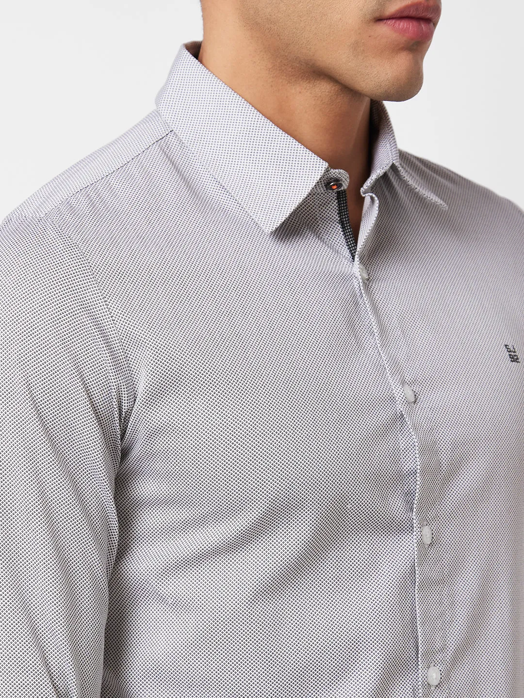 Spykar White Printed Shirt For Men