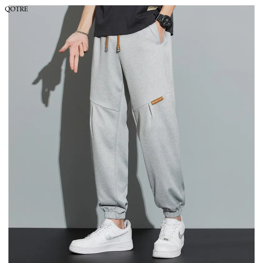 Tapered Loose Fit Patchwork Versatile Sweatpant