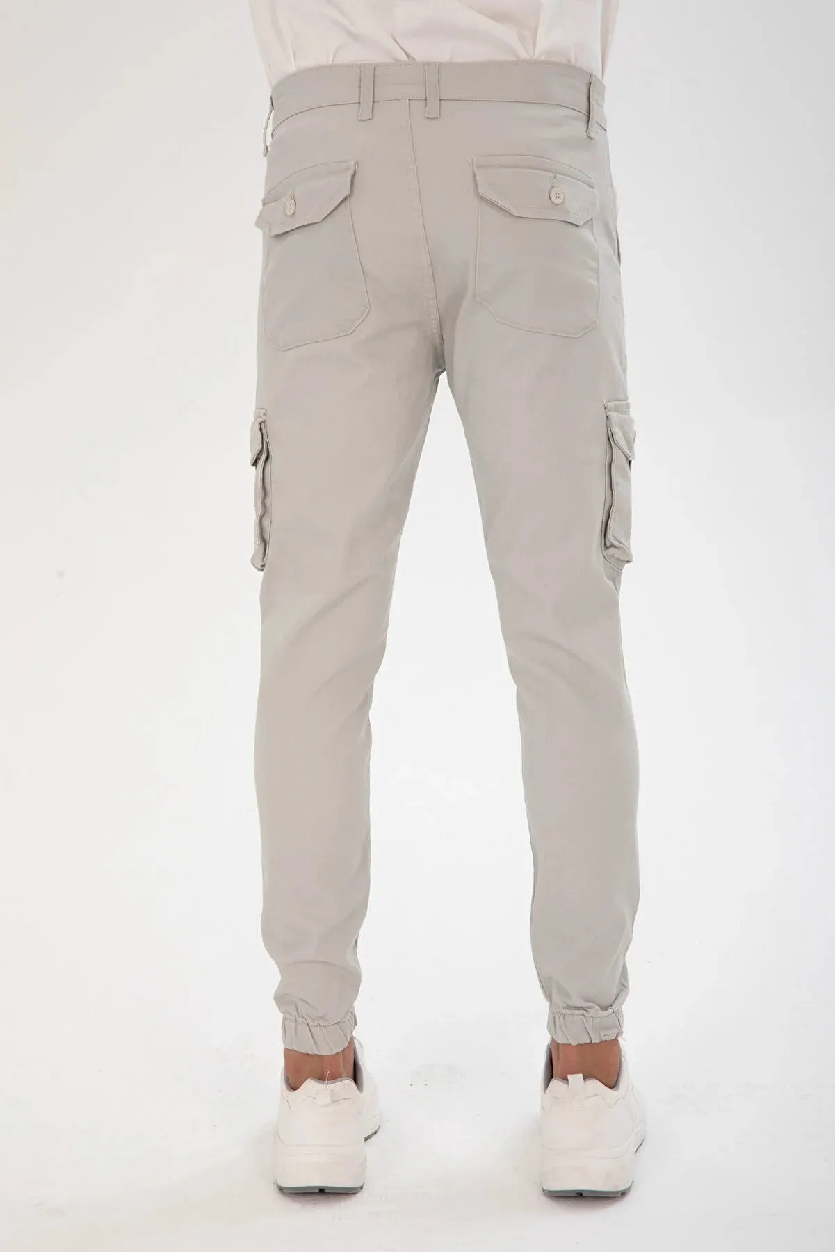 Tarz Cool Men's Grey Cargo Jogger Pants