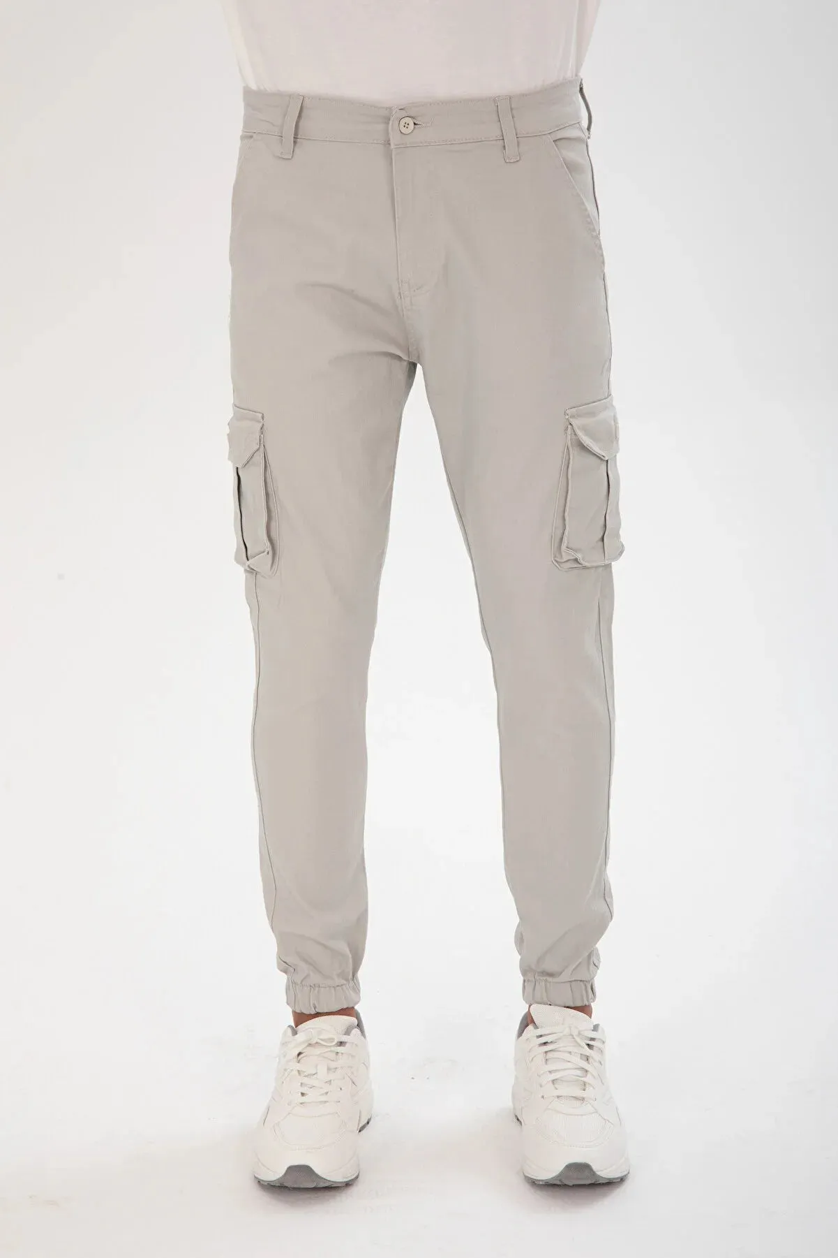 Tarz Cool Men's Grey Cargo Jogger Pants