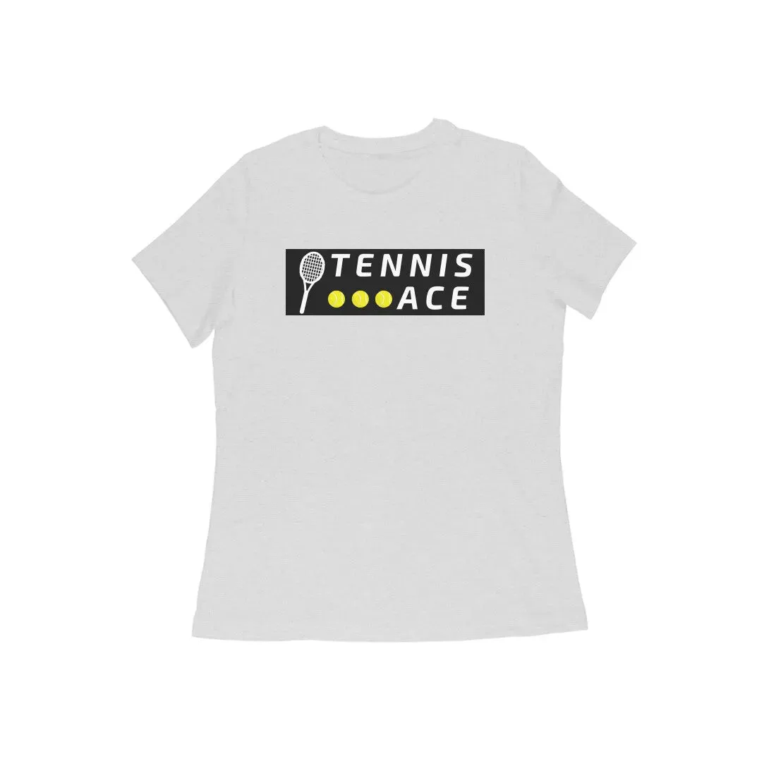 Tennis Ace Typographic Print Round Neck T-shirt for Women