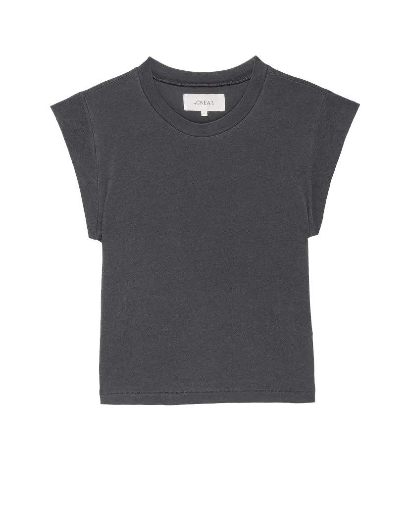 The Peak Shoulder Tee. -- Washed Black