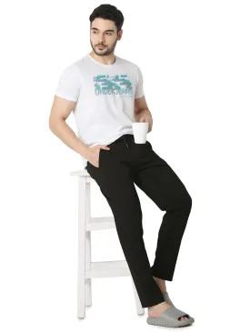 Underjeans By Spykar Men Premium Black Cargo Pant