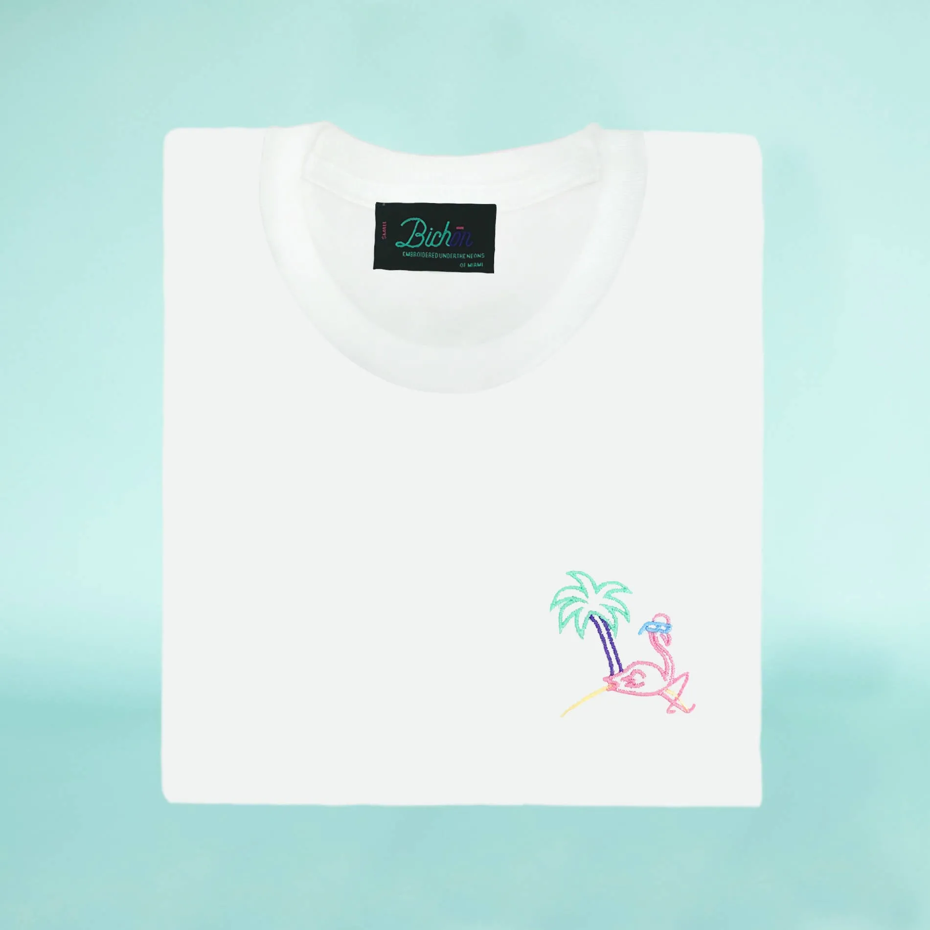 Unisex glow in the dark T-Shirt - Retro flamingo