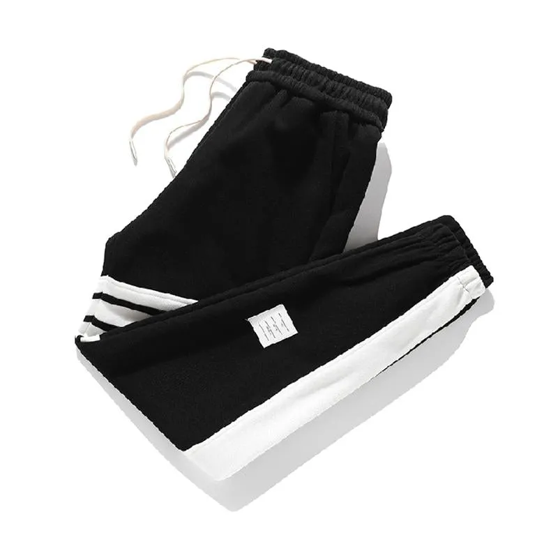 Versatile Pure Cotton Tapered Elasticity Elastic Waist Loose Fit Sweatpant