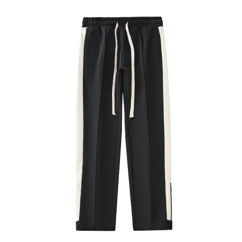 Versatile Straight Draping Trendy Knitted Split Sweatpant