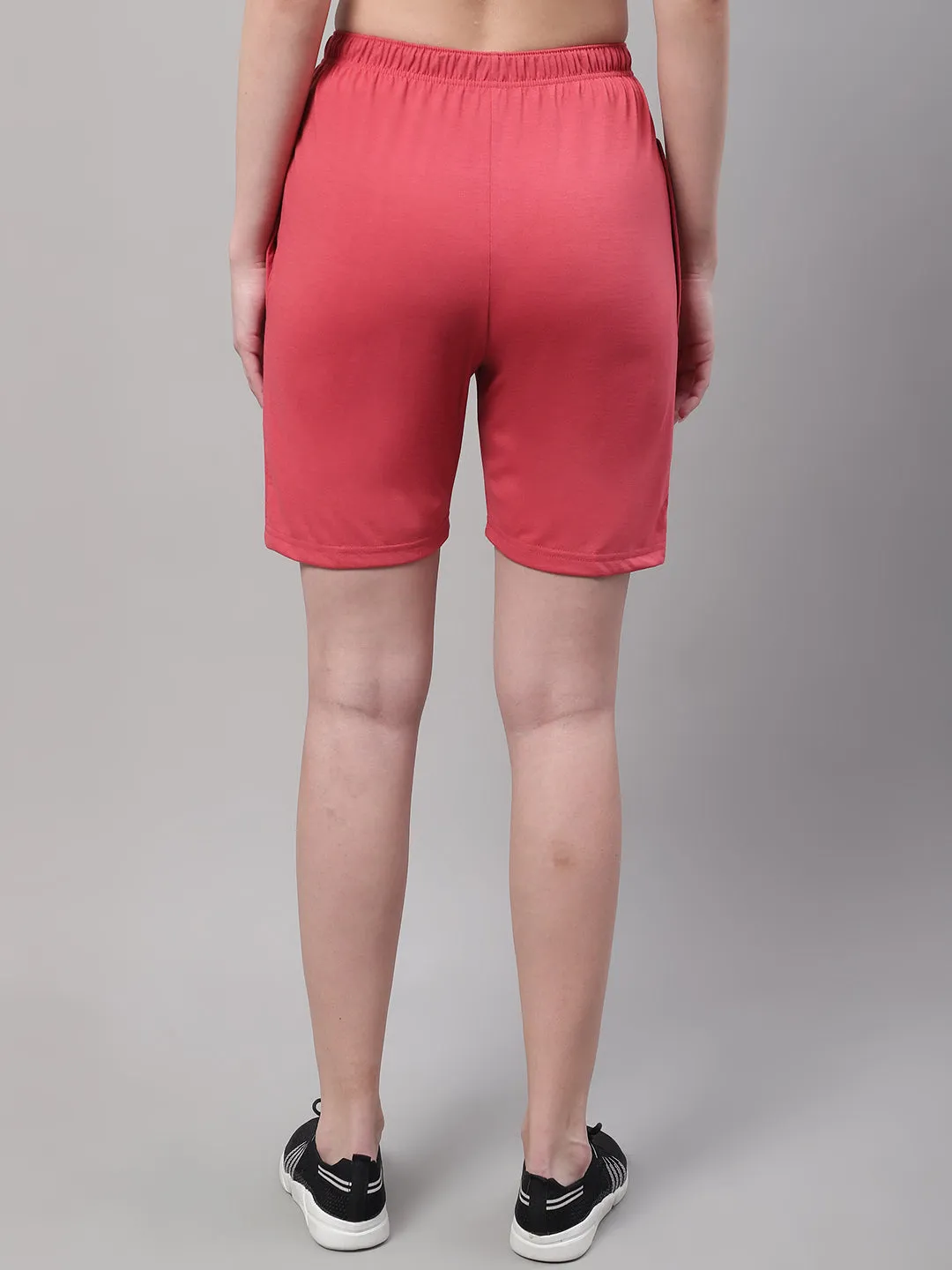 Vimal Jonney Pink Regular fit Cotton Shorts for Women