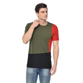 Vimal Jonney Round Neck Green T-shirt For Men's