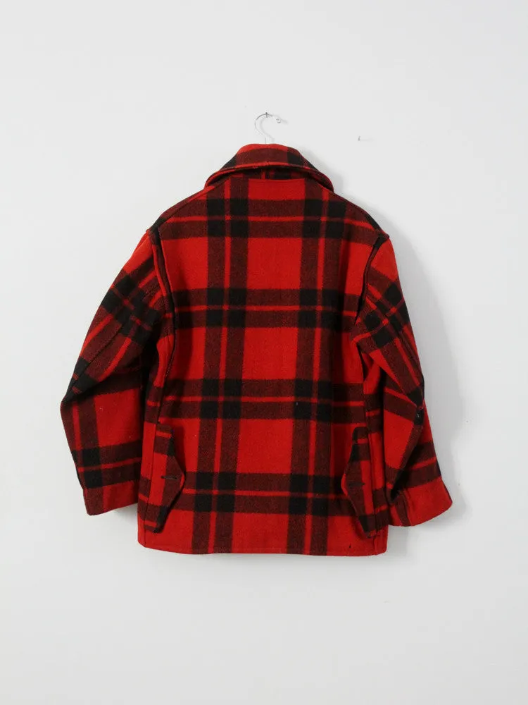 vintage 40s Sportclad wool plaid coat