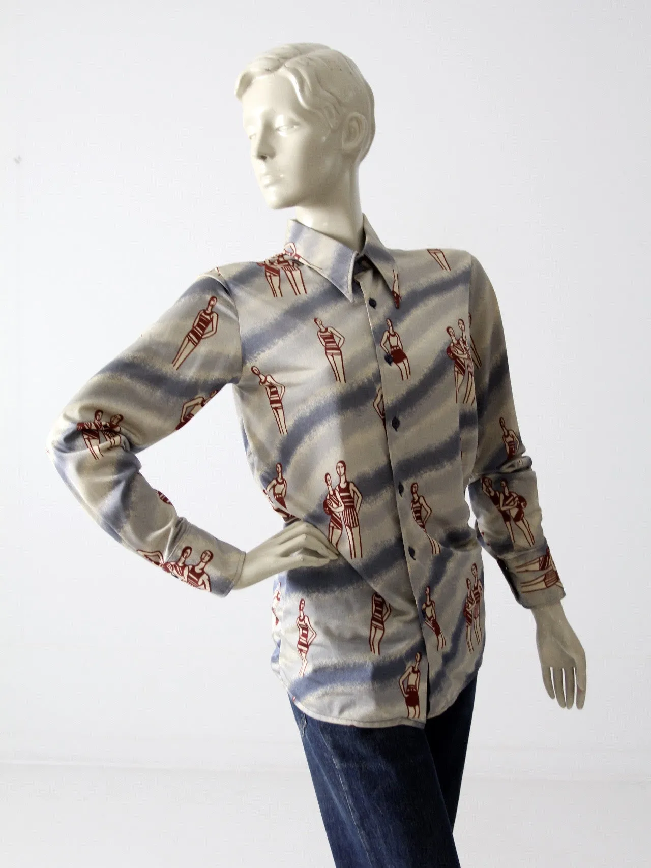 vintage 70s Italian nylon shirt