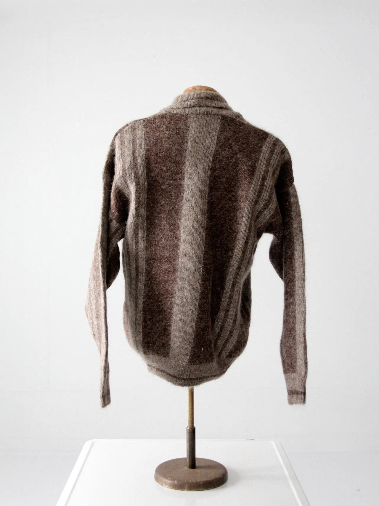 vintage shawl collar mohair sweater