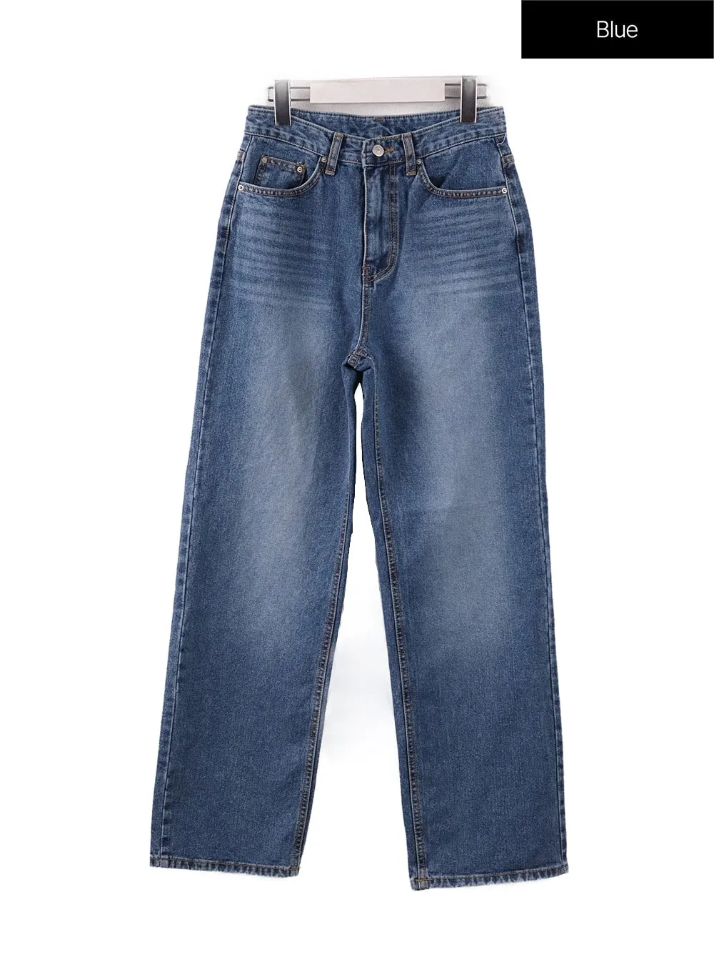 Washed Straight Leg Jeans IF408