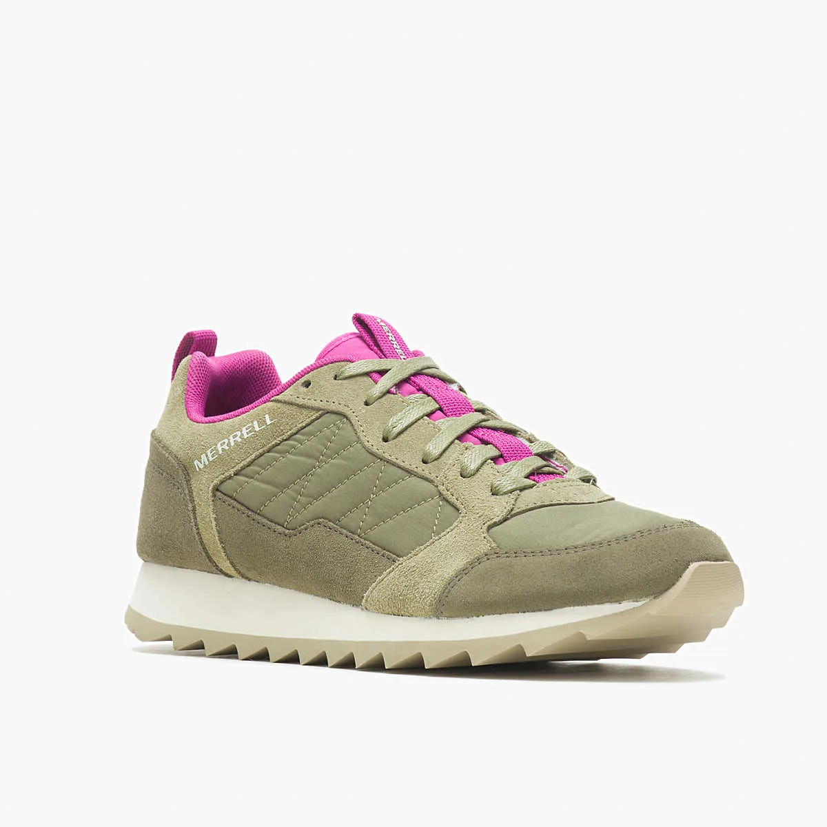 WOMEN'S MERRELL ALPINE SNEAKER | OLIVE / FUCHSIA